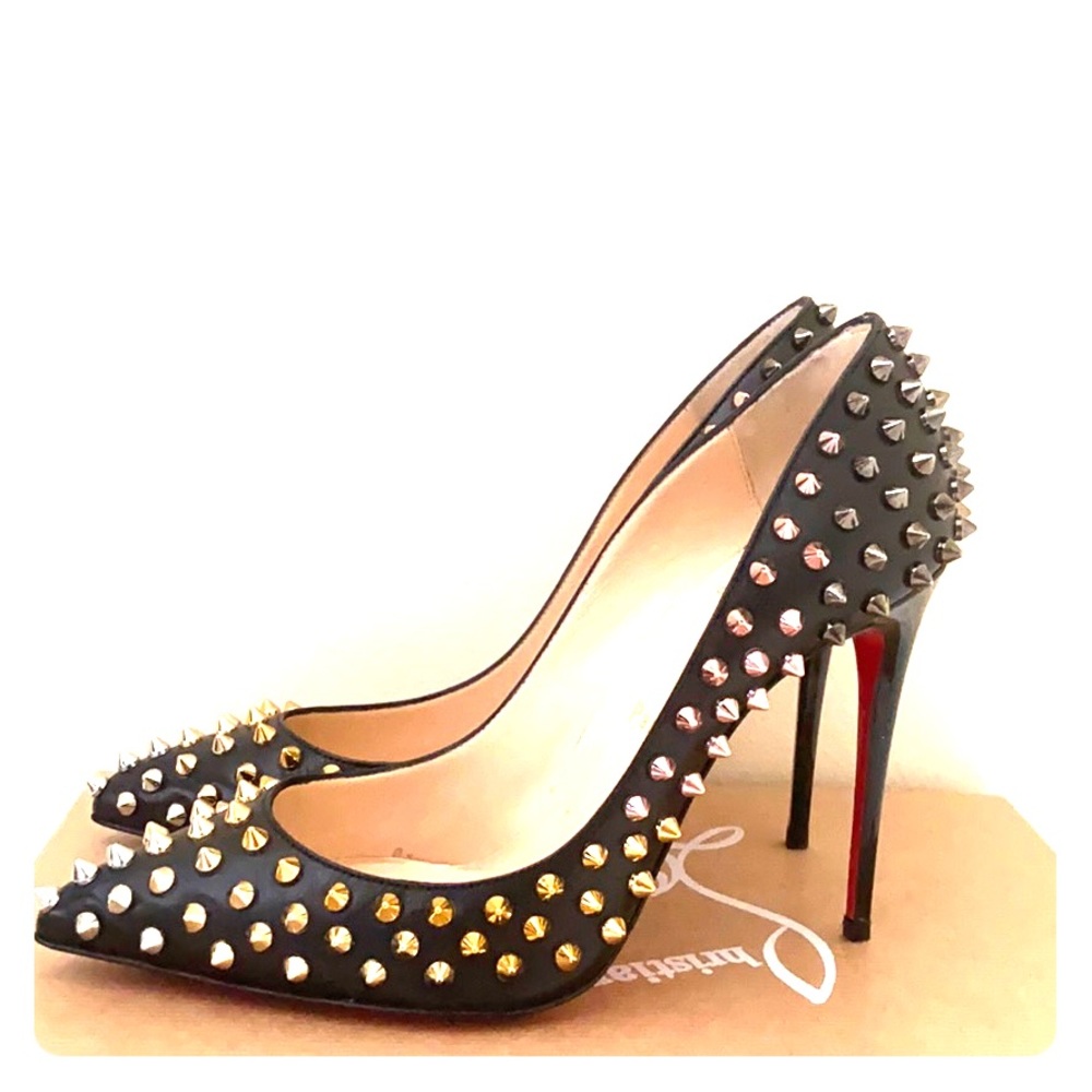 Louboutin follies spike 10cm 36.5